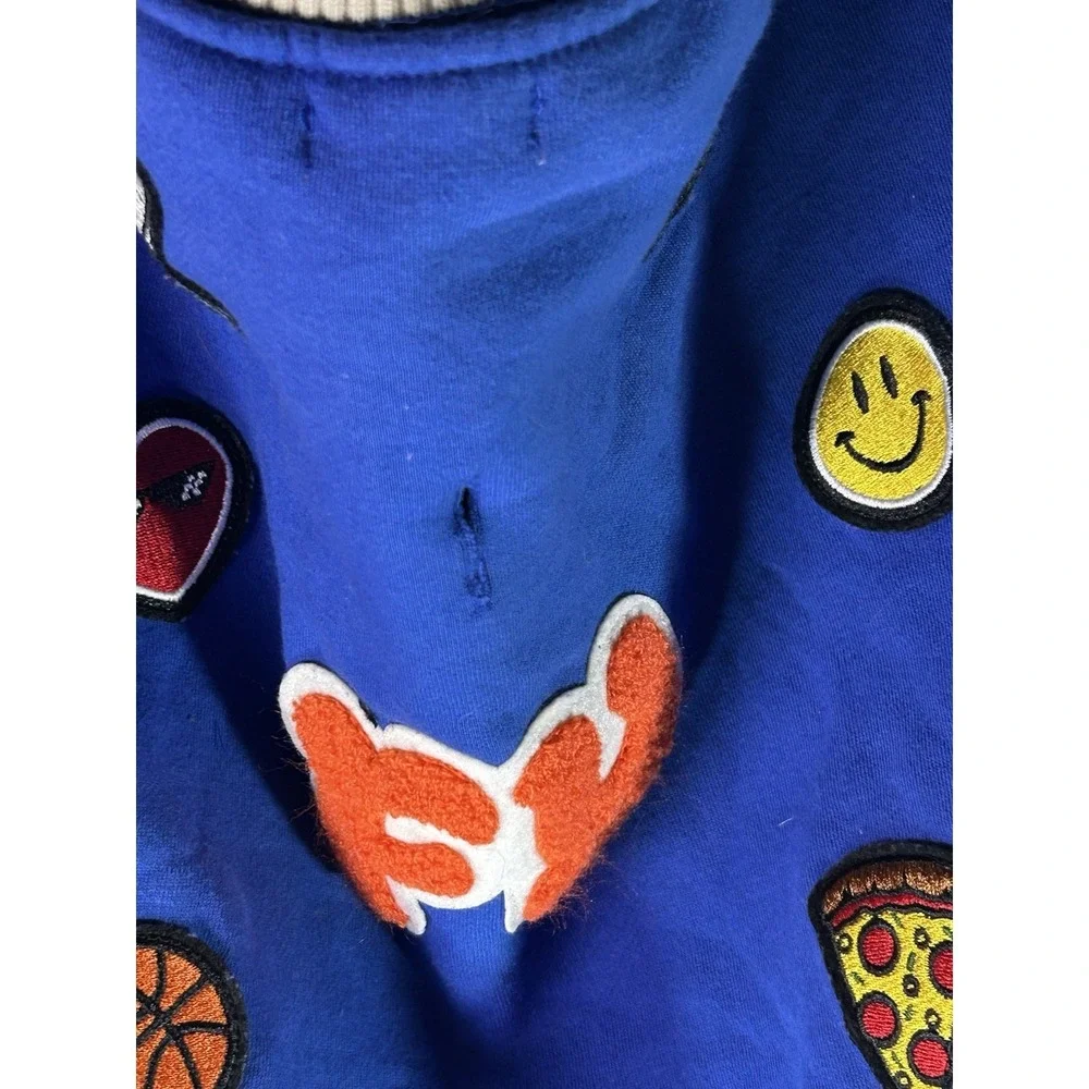FuzzYard Treats Dog Hoodie Sweater Blue Size 7 Patch Large Pet Apparel‎